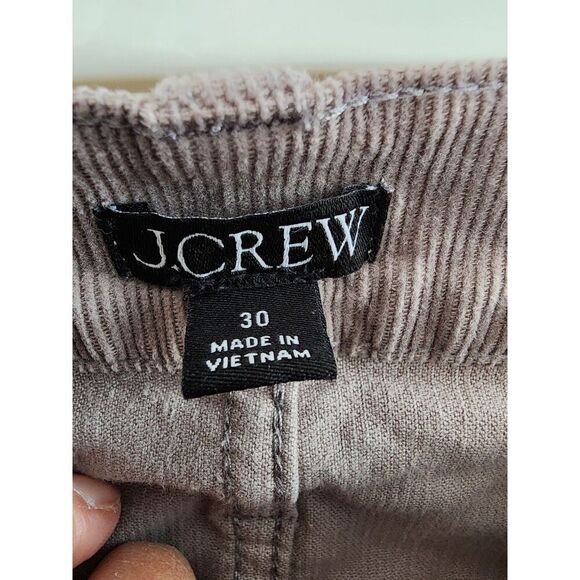 J. CREW gray corduroy pants 30"Waist sraight leg classic Loose Fit Preppy - Picture 2 of 9